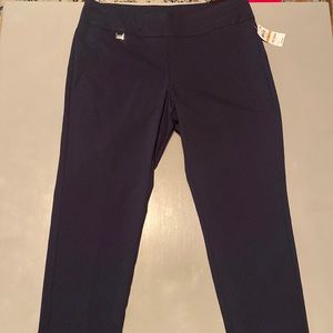Alfani Navy Blue Skinny Leg Tummy Control Pant Women’s 16W , New with Tag